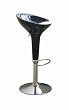 Set of 2 Sleek Design Adjustable Black Ro Swivel Bar Stool