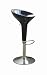 Set of 2 Sleek Design Adjustable Black Ro Swivel Bar Stool