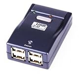 Gembird USB 2.0 Switching Hub Sharing 4 USB Devices Among 2 Users 
