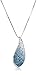 Amazon Collection Sterling Silver with Swarovski Elements Crystal Teardrop Pendant Necklace