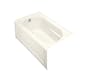 KOHLER K-1357-GLA-96 Devonshire 5-Foot BubbleMassage Bath, Biscuit