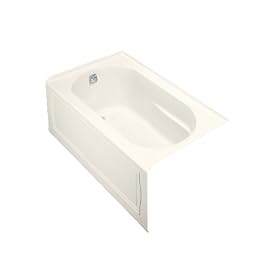 KOHLER K-1357-GLA-96 Devonshire 5-Foot BubbleMassage Bath, Biscuit