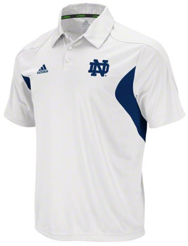 Notre Dame Fighting Irish White adidas 2011 Football Adizero Sideline Polo Shirt
