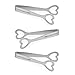 Oisee 3 PCS Sugar Cubes Tongs,Stainless steel serving tongs for Wedding Sugar tongs for tea party ,Ice tongues Kitchen clips Mini heart food tongs (4.2 Inch)