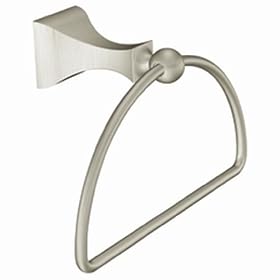  Moen DN8386BN Retreat Towel Ring, Brushed Nickel