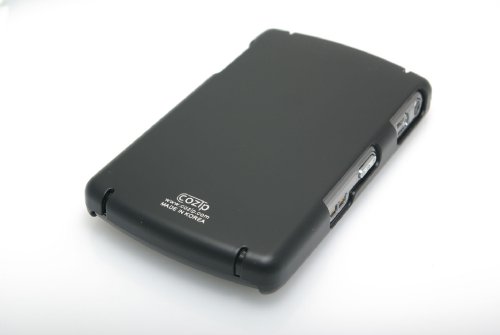 Cozip Brand Rubberized Polycarbonate Snap On Back Slim fit Case Cover for RIM BlackBerry 8800 ( Black ) – Made in Korea