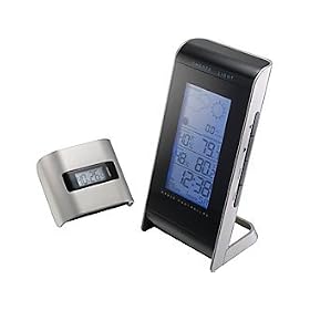Omnitech Wireless Weather Station: In/Out Temperature and Humidity, Forecast, Outdoor Sensor, Radio Controlled Clock with Alarm/Snooze, Calendar