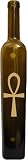 Brown Square Incense Bottle Burner with Ankh Design