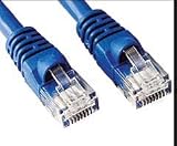 7 FT CAT5e 350MHZ UTP Patch Cord, RJ45Cable Blue Color