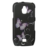 Purple Butterfly Hard Case Snap On Faceplate Cover For Samsung Exhibit 4G