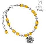 31Fq9HL5vZL. SL160  B C2687   C2233   Dragon   Yellow Fire Polished Glass Bead Charm Bracelet