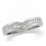 14K Platinum Diamond Band - 0.75 Ct.