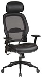 Air Grid High Back Deluxe Chair With Leather Seat