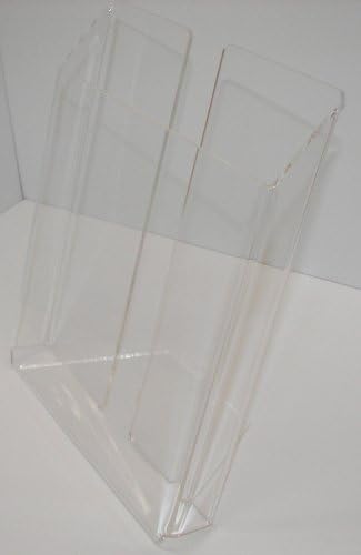 Lot of 5 - Clear Acrylic Free Standing Brochure Holders 9" X 11" (Portrait)