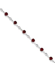 Sterling Silver African Ruby Bracelet