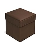 Badger Basket Folding Storage Seat, Brown