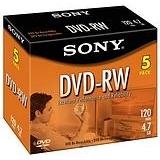 Sony DVD-RW 2X 4.7 GB Rewriteable (5-Pack)