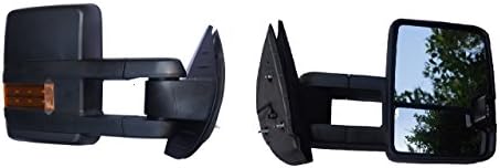 Nova 99-06 Silverado Sierra Pickup Towing Manual Telescoping Mirrors Black Set Tow