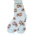 For Bare Feet Pair of Pomeranian Socks Dog White Size 9-11