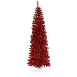 Vickerman 7.5 Foot Red Pencil Christmas Tree