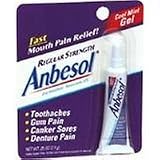 Anbesol Regular Strength Oral Anesthetic Cool Mint Gel 0.33 oz