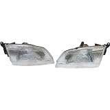 98-99 Mazda 626 Headlights Headlamps Head Lights Lamps Pair Set by Aftermarket