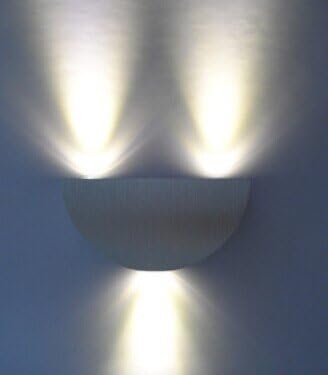 Cmyk® Modern 3w Semicircle Wall Sconce up Down Lighting for Bedroom Bedside Lamp/ Background Wall Light Fixture, LED ( Warm White Light)