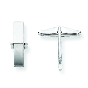 14K White Gold Cuff Link