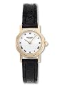 Gerald Genta Classique de Forme Ladies' Watch 18K Yellow Gold White Dial on Black Leather Strap G3296-7-20-025-90-BT