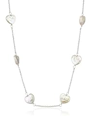Bella Pearl Heart Tin Cup Necklace