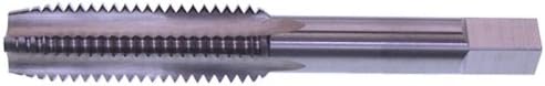 North American Tool 16592 HSS British Whitworth AMO Hand Tap, Uncoated Bright Finish, Plug Chamfer, 0.800"-36 AMO Thread Type, 4.47" Length