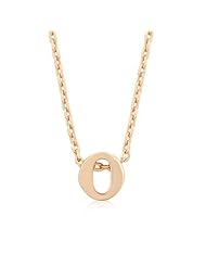 Alexander James Rose Gold Bonded Simple O Initial Pendant with Lobster Clasp set in Rose Goldtone. All pendants come with 18 inch chain with 2 inch extender.
