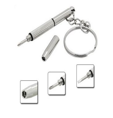 Home Practical Repair Hand Tools Eyeglass Watch Mini Screwdriver Multifunction Kit Portable with Keychain