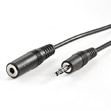 3.5mm Stereo Audio Extension Cable for Headphones, I-Pod, MP3 Players, Mac, PC Speakers, etc 5 Metres