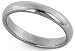 14K White Gold Domed Comfort-Fit Wedding Band with Polished Finish, 3mm Wide