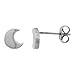 Small Stainless Steel Crescent Moon Stud Earrings 1/4 inch
