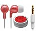 Audio Technica ATH-CK1W In-ear Headphones with 8.8mm Drivers and XS/S/M Earpieces, Orange