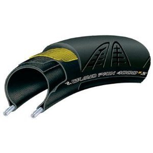 Continental Grand Prix 4000S Clincher Road Bicycle Tire (Black w/Black Chili - 700 x 23)