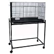 Brand New Aviary Bird Cage 30x18x18-2474BLK w/4184Stand