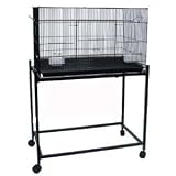 Brand New Aviary Bird Cage 30x18x18-2474BLK w/4184Stand