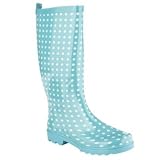 Mantaray- Turquoise molten spot wellington boots