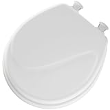 Tools & Hardware : Mayfair 24EC Sculptured Molded Wood Toilet Seat with Lift Off Hinge, Round, White Wood