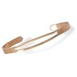 Solid Copper Cuff Bracelet with Cut Out Design Top