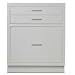 Looped Logic LL2429AG-SSAA Shadow Gray Modular Steel Base Cabinet with Chemical Resistant Powder Coated Finish, 22" Length x 29.375" Height x 22" Depth, 3 Drawers