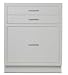 Looped Logic LL2429AG-SSAA Shadow Gray Modular Steel Base Cabinet with Chemical Resistant Powder Coated Finish, 22" Length x 29.375" Height x 22" Depth, 3 Drawers
