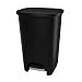 Glad 20 Gallon Trash Can with Clorox Odor Protection | Plastic Kitchen Waste Bin | Hands Free with Step On Foot Pedal and Garbage Bag Rings, Black