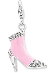 Sterling Silver Enameled 3-d High Heel W/ Lobster Clasp Charm, Best Quality Free Gift Box Satisfaction Guaranteed