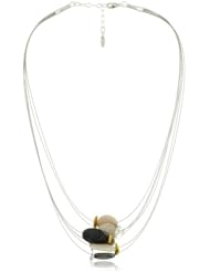 Rena Luxx "Pebbles" 22k Gold Plated Sterling Silver Mediterranean Stone Necklace