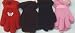 Set of Four Pairs One Size Mongolian Fleece Microfiber Lined Very Warm Gloves for Infants and Toddlers Ages 3-12 Months