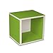 Way Basics Eco Stackable Storage Cube, Cubby Organizer (Tool-Free Assembly and Uniquely Crafted from Sustainable Non Toxic zBoard paperboard), Green